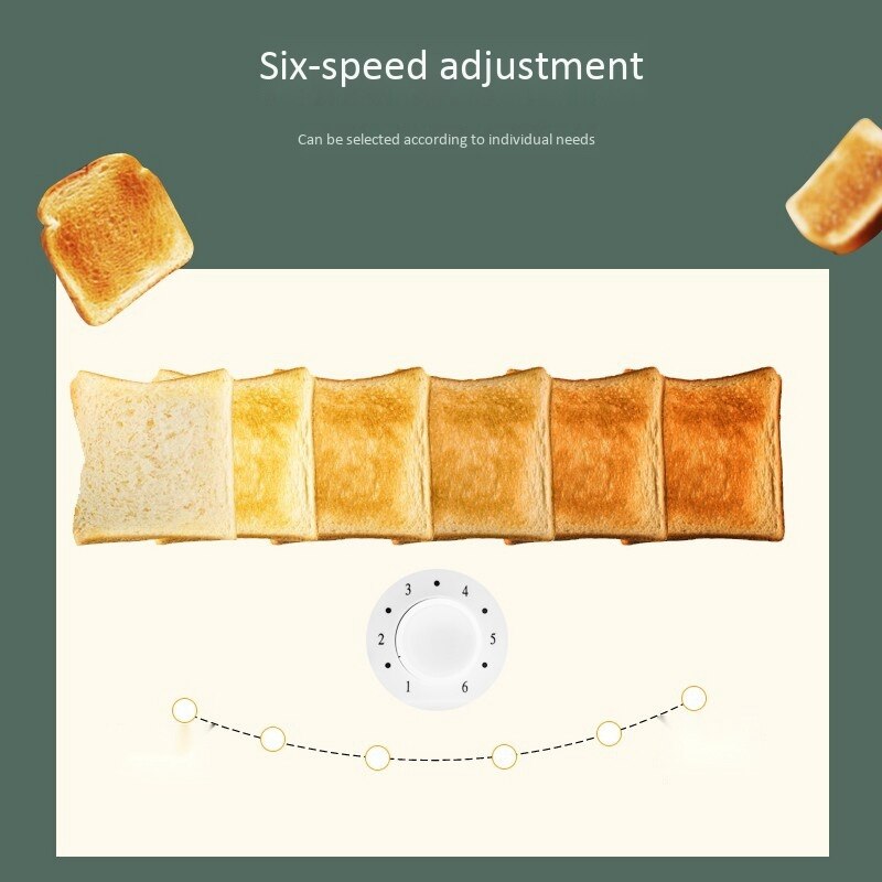 Automatic Toaster, Household Toaster Mini Breakfast Machine, Multi-Function Toaster,EU Plug