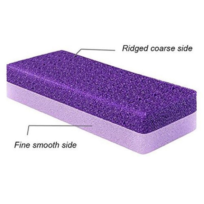 Exfoliante Morado para el cuidado de los pies, herramienta de pedicura, piedra pómez, exfoliante, eliminador de callos de piel dura muerta, limpiador para el cuidado de la piel, 1 ud.