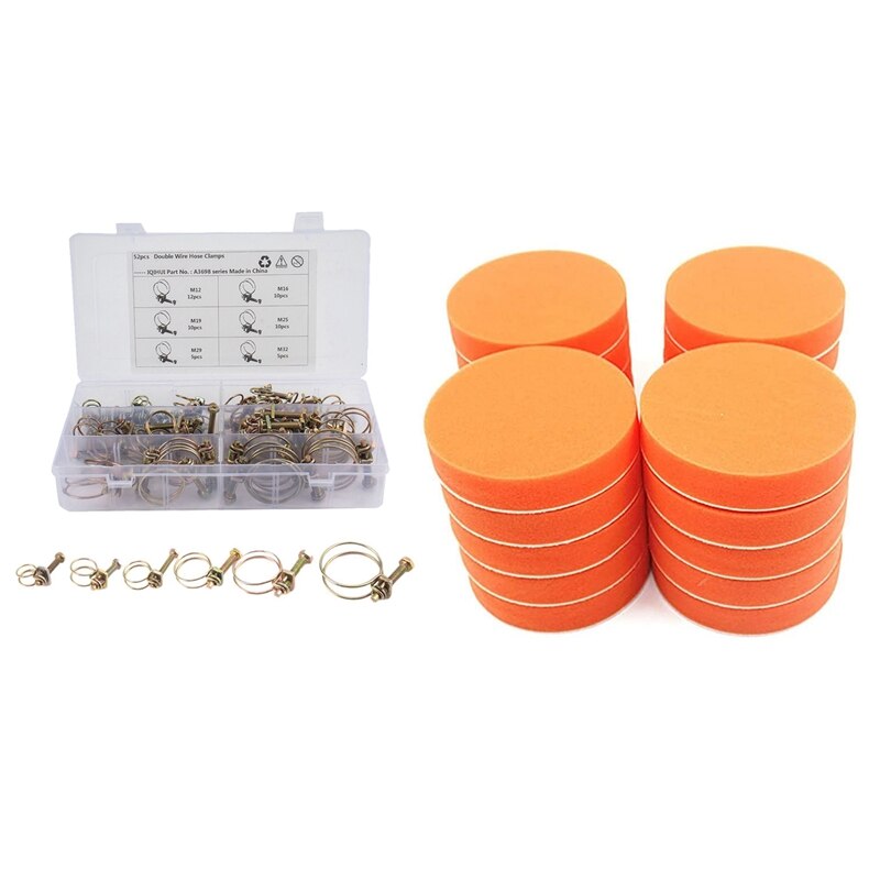 20 Stks Dubbele Draad Slangklem, Verstelbare 201 Rvs Slangklemmen, Anti Corrosie Draad Slangklem(25-29mm