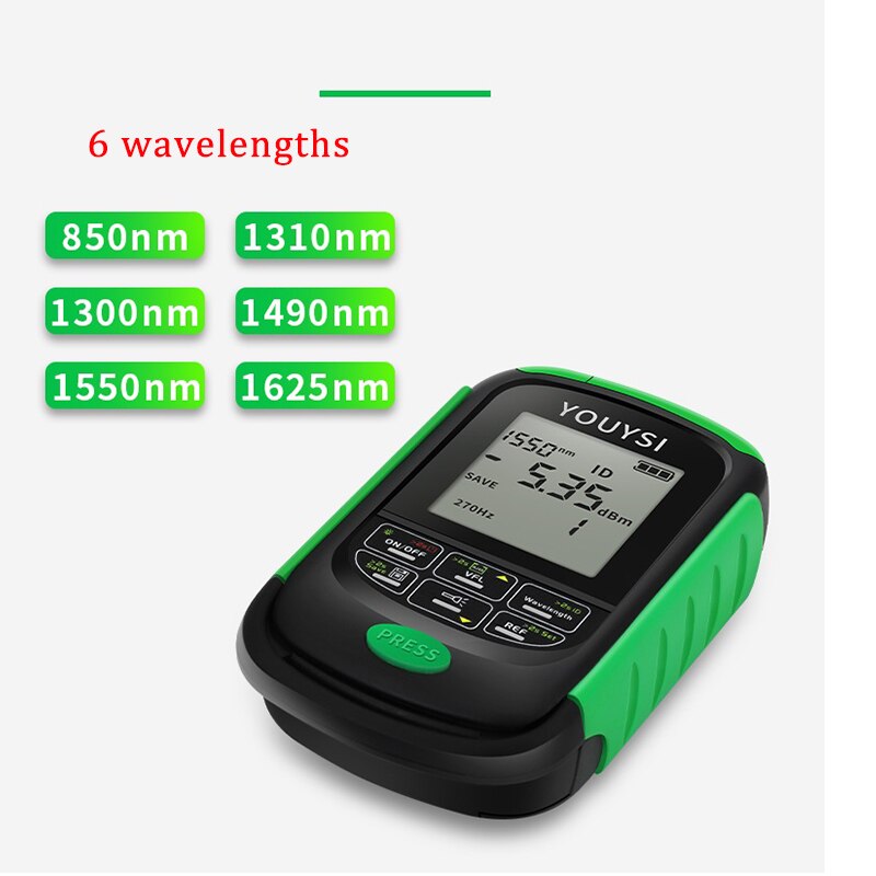 4in1 Optical Power Meter Visual Fault Locator Network Cable Test OPM Optical Fiber Tester 5km 15km 30km 30MW VFL LED