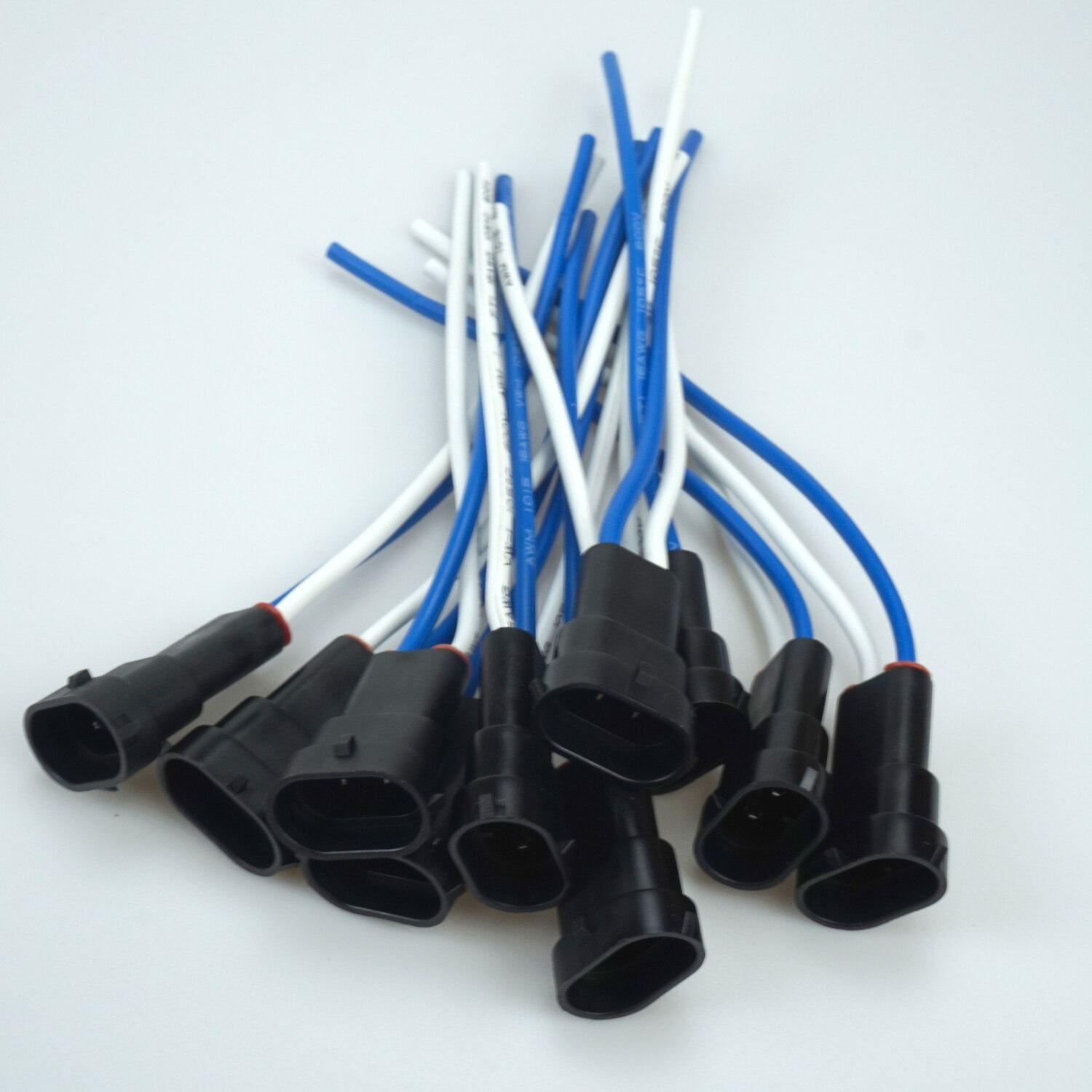 2 stk  h9 h11 bilpære hanfemail stik universal forlygte tågelygte stik  h9 h11 fatnings kabel