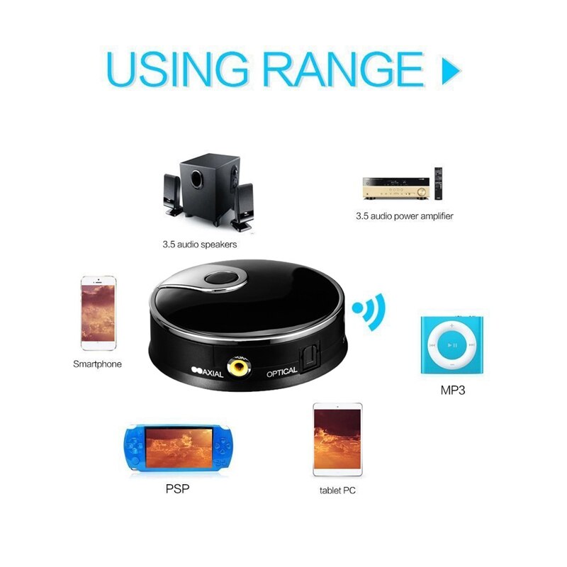 Bluetooth Adapter Wireless Bluetooth 4.0 Transmitter Two-In-One Fiber Coaxial o Transmitter Lossless Sound
