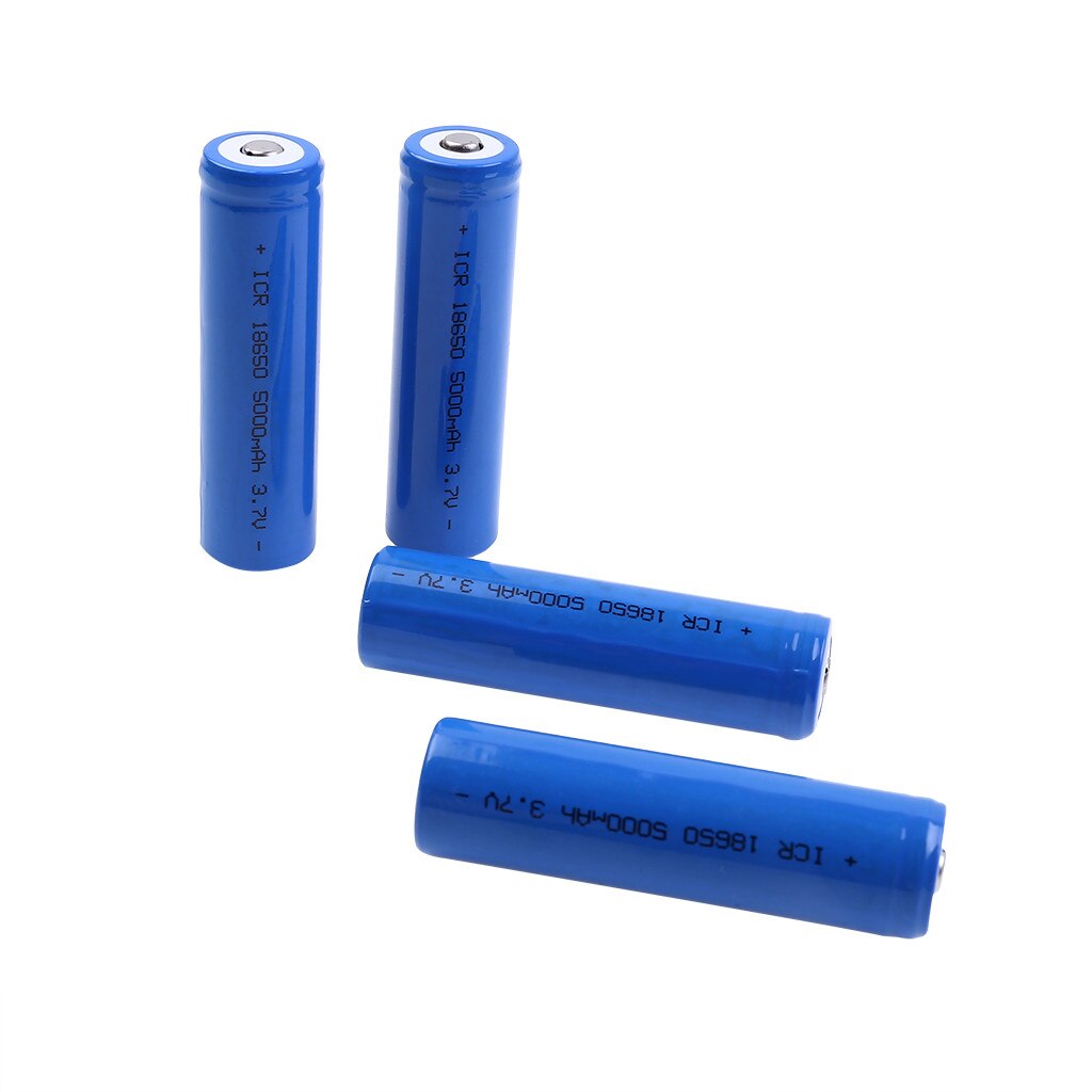 3.7V 5000mAh 18650 Battery Li Ion Rechargeable Large Capacity Battery Flashlight Power Large LED Torch Flashlights Blue