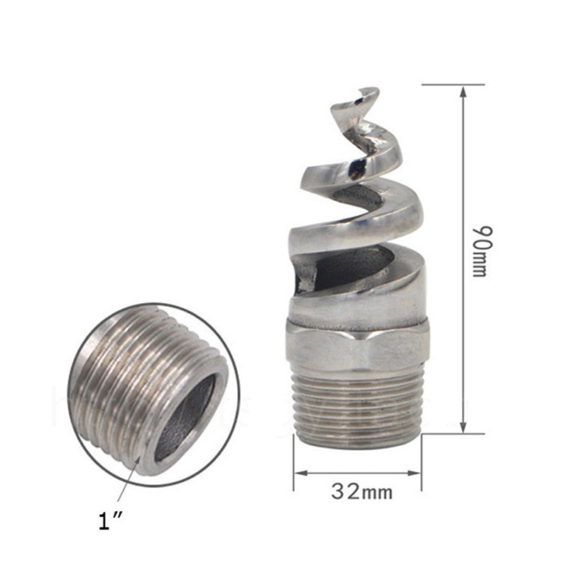 1/2 " fuld kegle spiral jet dyse rustfri vandtåge sprinkler til have- og plænevanding