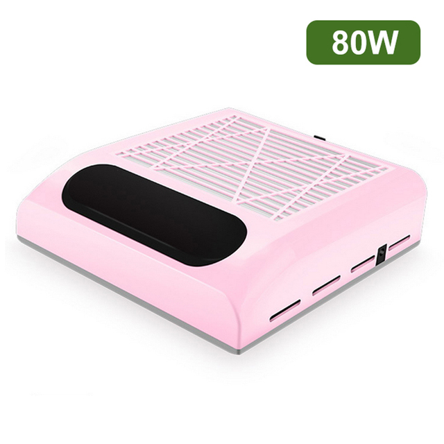 Venda quente grande potência coletor de pó do prego para unhas de manicure coletor com fitter ventilador de pó do prego aspirador de pó para unhas: pink / US