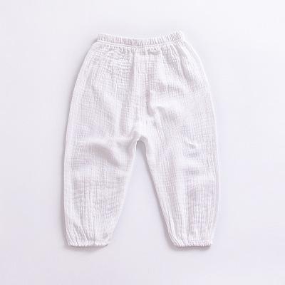 Flickor bomullsbyxor barn byxor babykläder pojkar bloomers ren färg barn casual leggings byxor vår höst: Vit / 12m