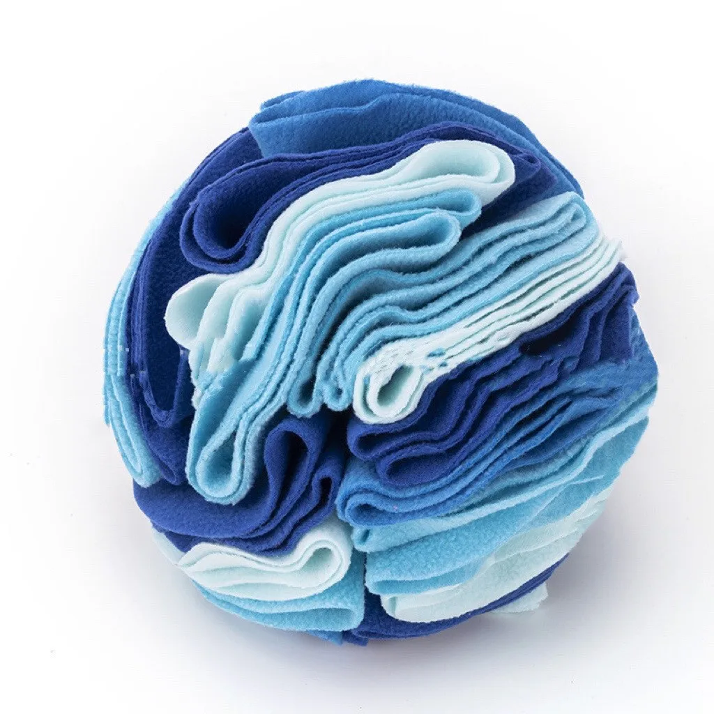 Dog Sniffing Ball Puzzle Toys Increase IQ Slow Dispensing Feeder Foldable Dog Nose Sniff Toy Pet Training Games Intelligence Toy: S / WHITE