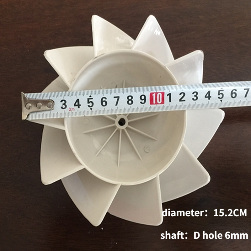 1pc plastventilationsblade udstødningsventilatorhjul til kanalventilator skråstrømningsblad vindhjul ventilationsfittings: Sort