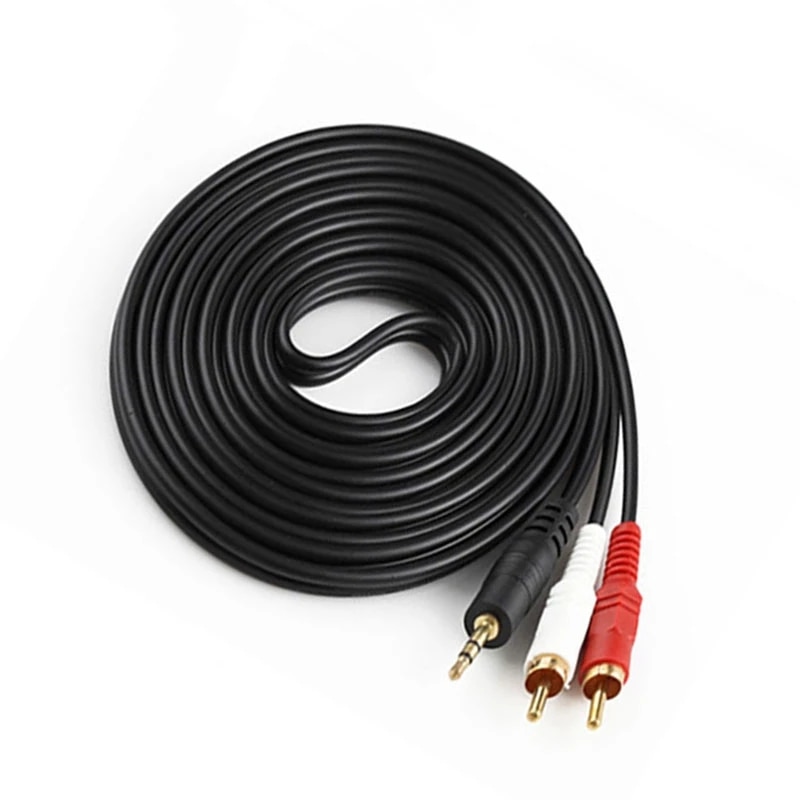 Pandar 1M/3M/6M/12/M/Audio Kabel 3.5Mm Audio Kabel stereo Man Cord Jack Naar 2 Rca Y-Kabel Voor Pc Dvd Smart Tv Speakers