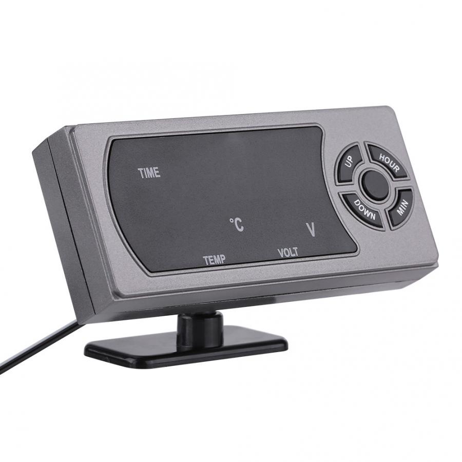 digital clock in car 3 in 1 12-24V Car Vehicle LED Digital Clock Thermometer Voltmeter clock time