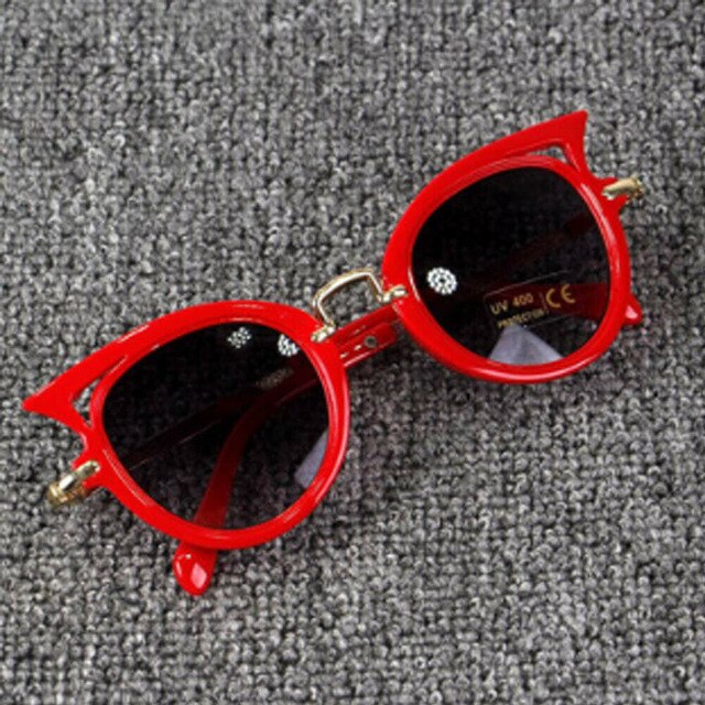 Gafas de sol gradientes para niños pequeños, lentes Vintage de gran tamaño, protección de seguridad: Rojo
