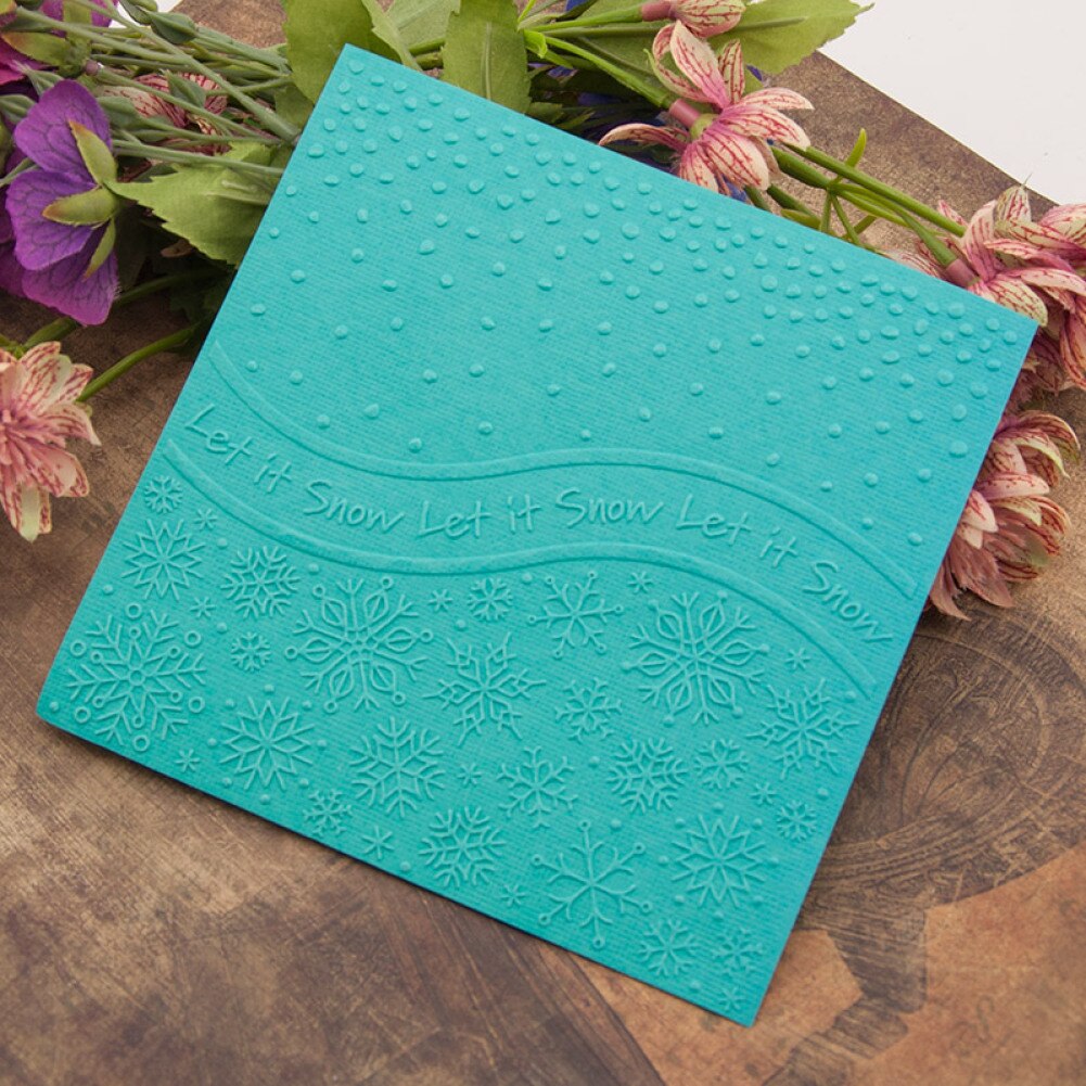 Snowflake Christmas Embossing Folders Birthday Plastic Embossing Folder Dot Letter For Scrapbooking DIY Photo Album Card