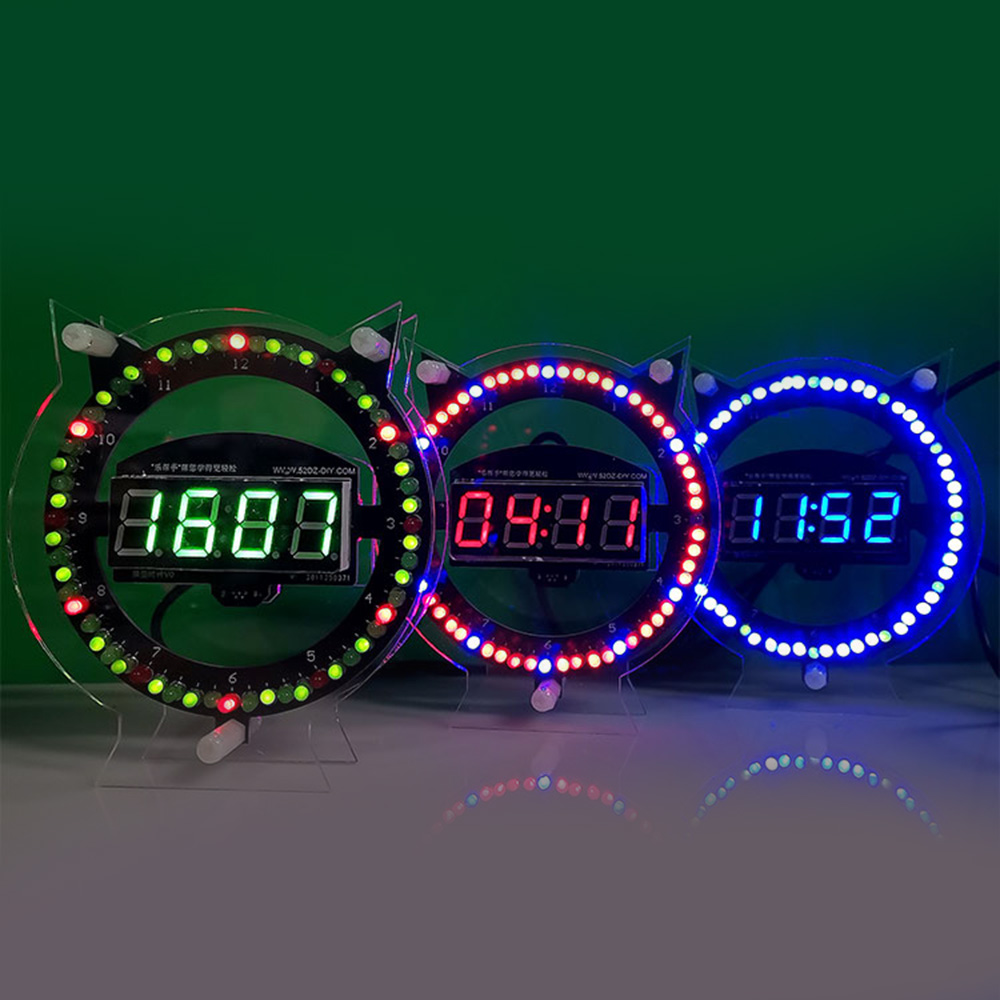 LED Fun Réveil DIY Électronique À Souder Kit Multi-fonction Horloge Lumière Contrôle Température Assemblée Kit De Soudage