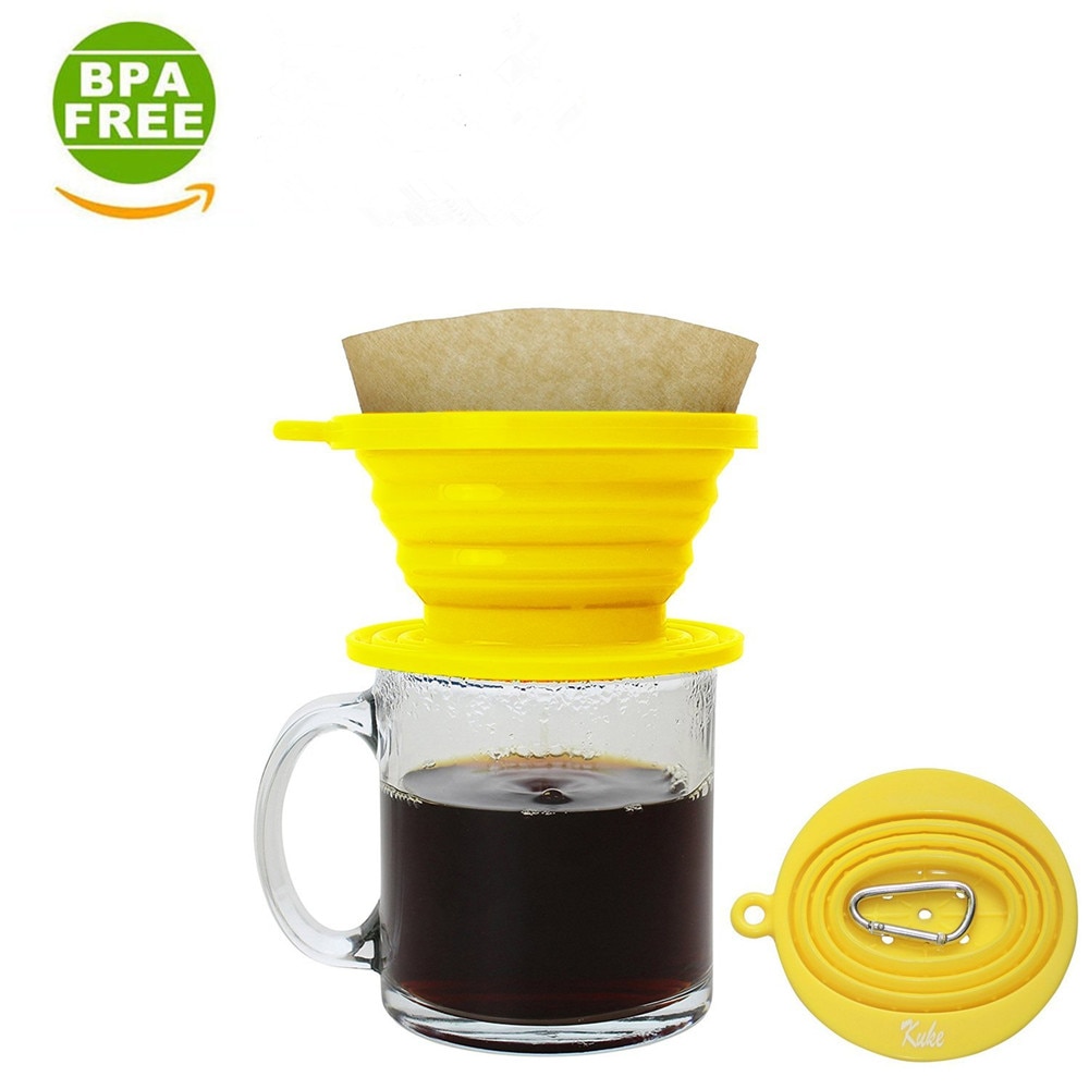 Realand Collapsible Silicone Coffee Dripper Tea Dripper Infuser for Camping Hiking Indoor and Outdoor Use