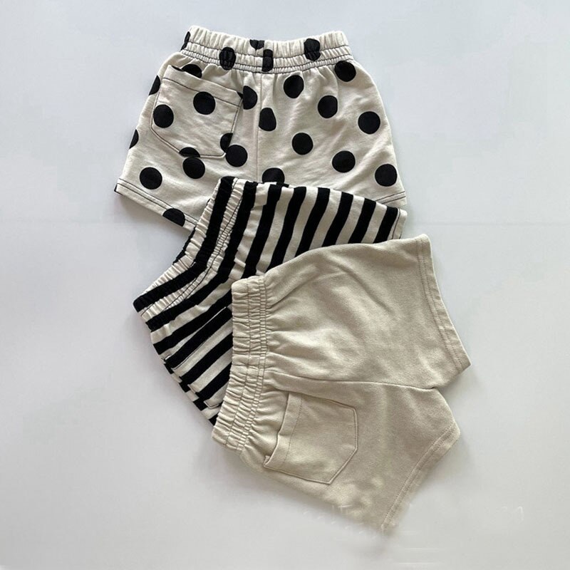 Boutique Streep Stippen Shorts Voor Jongen Meisje Anti-Rimpel Met Pocket Baby Meisje Zomer Kleding Outdoor Strand Toevallige Strakke riem Broek