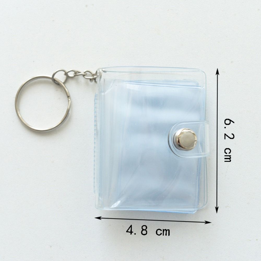 Mini porte-clés album photo Liberty, petit pendentif album photo avec porte-clés, porte-clés de poche de stockage photo portable ID, 2 ", 20: Argent