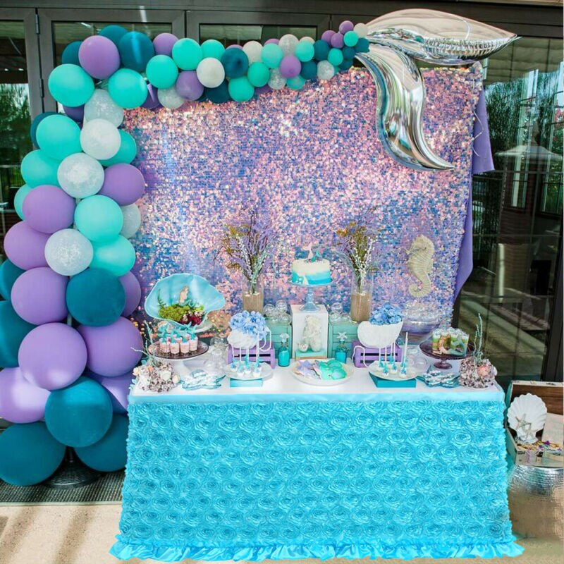 Nyeste bryllup blomster tutu bord nederdel fest fødselsdag festlig baby shower indretning blomst bord nederdel