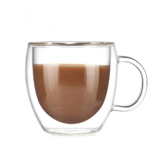 Heat Resistant Double Wall Glass Cup Beer Coffee Cups Drink Mug Tea Mugs Home Office Transparent Drinkware: B 150ml