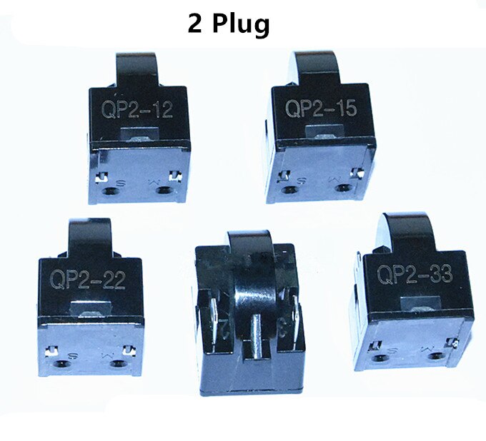 Relé térmico PTC para refrigerador, accesorio para refrigerador, congelador, motor de arranque, 2 enchufes, QP2-12, QP2-22, QP2-33, 1 Uds.