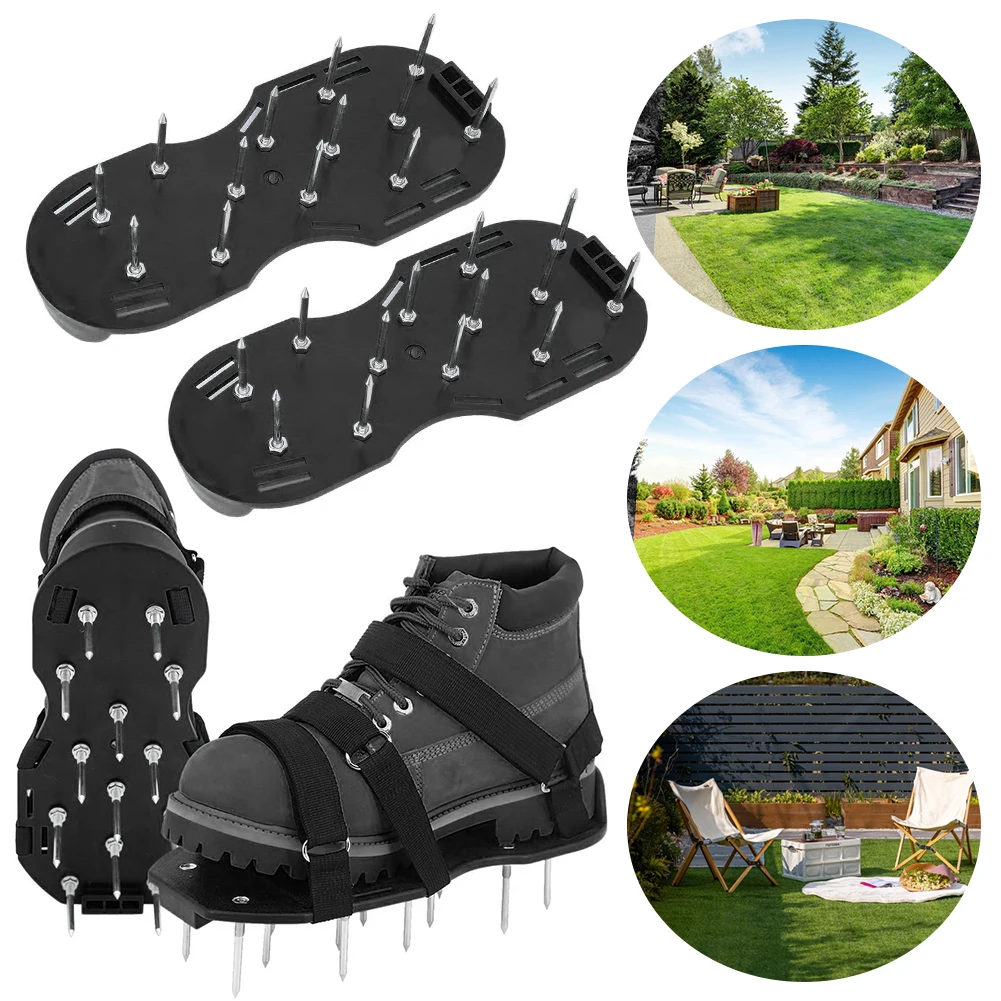 Gazon Beluchter Schoenen Gras Puntige Schoenen Met Verstelbare Riem Gazon Beluchter Gereedschap Anti-Slip Voor Tuin Patio Tuin Tuin Tuin