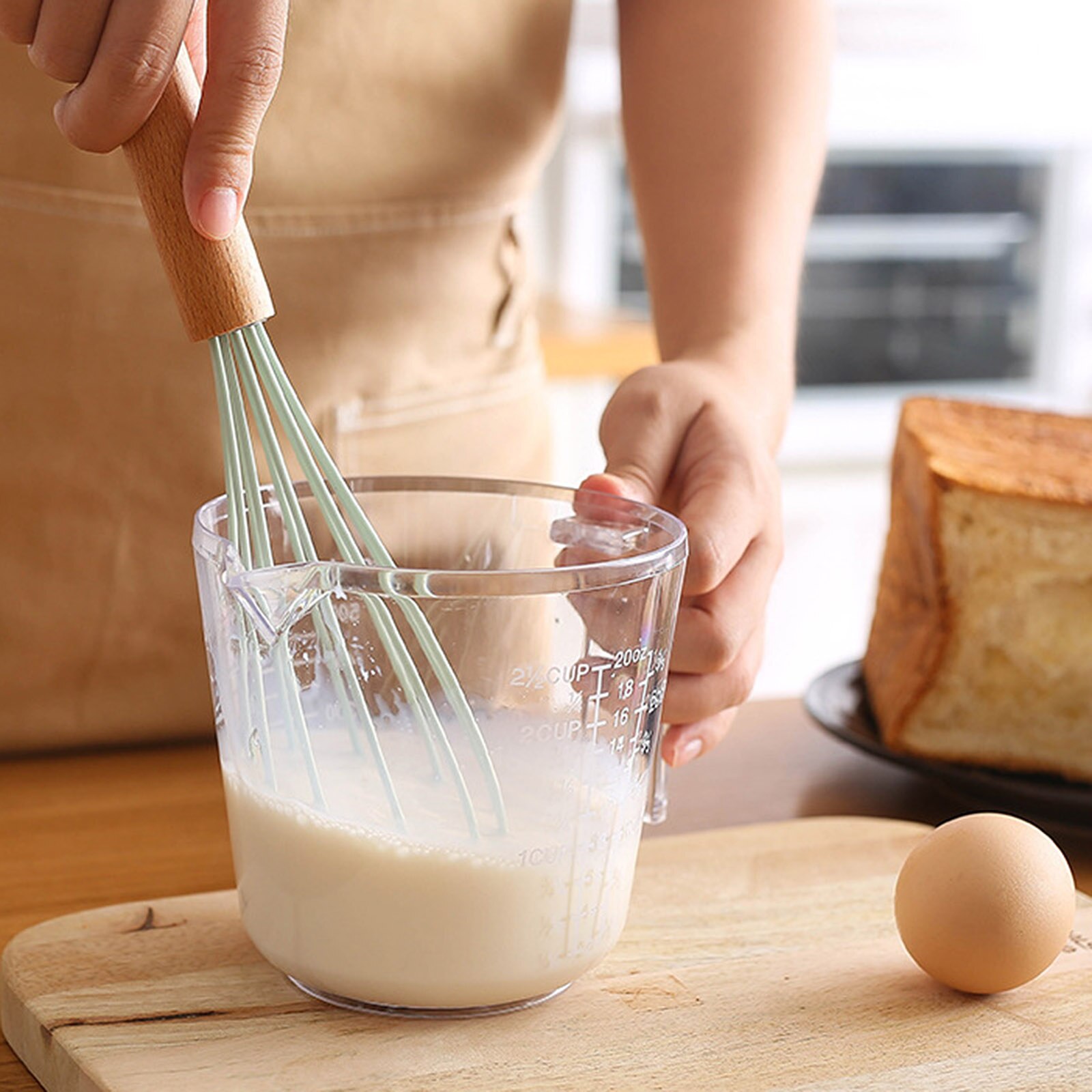 600ML Food Grade Plastic Measuring Instruments With Scale Durable Portable Plastic Measuring Cup Tool Cups