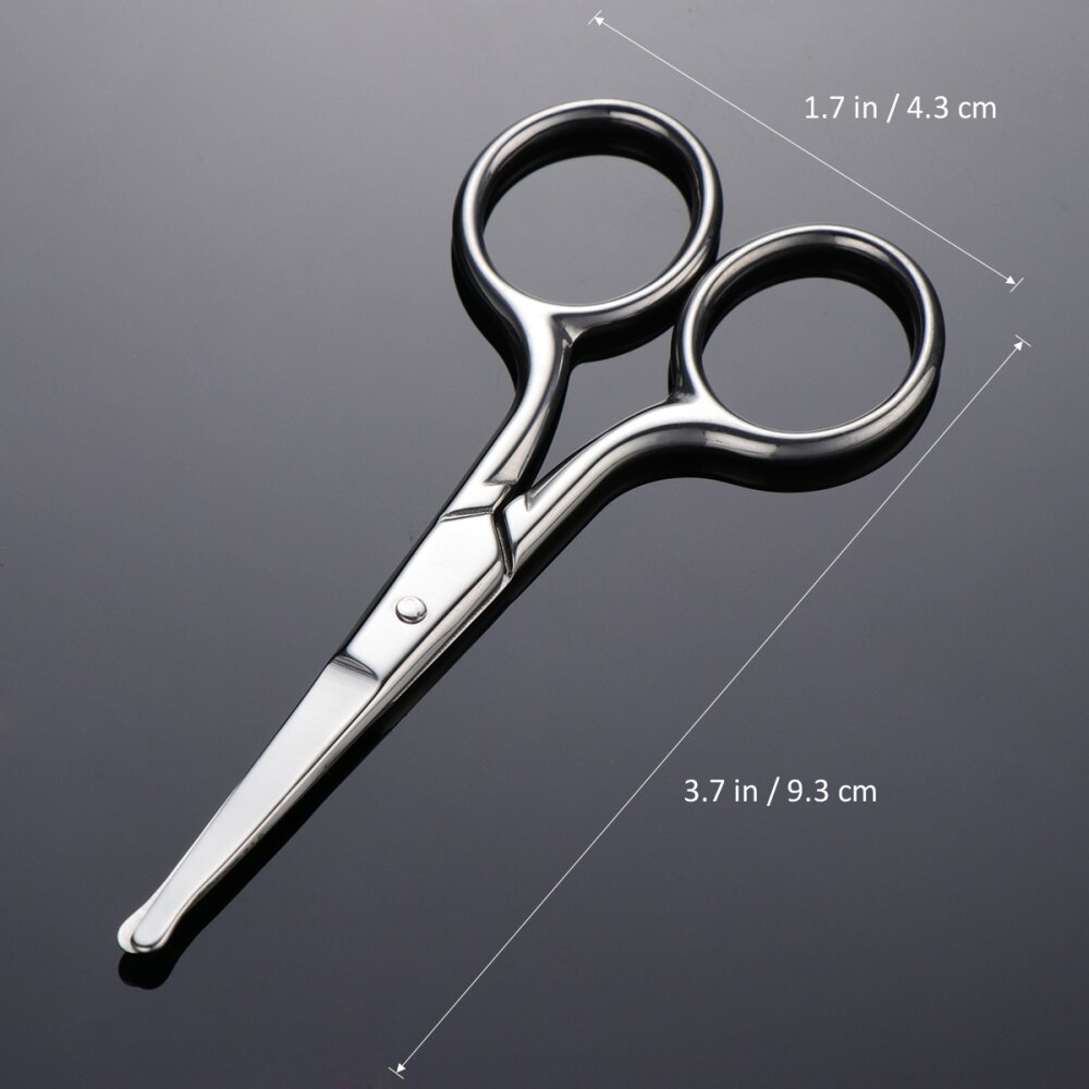 Rounded Nose Hair Trimmer Safety Scissors Multi Purpose Scissor with Round Tip for Facial Hair Eyebrow Beard Mustache Trimming