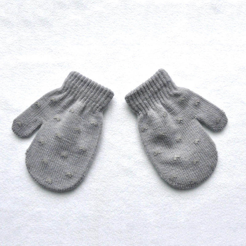 Kids Gloves Winter Children's Warm Anti-catch Mittens Baby Offset Cute Full Fingers Gloves For Boy Girl 0-4T Baby Gloves: 6