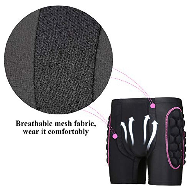 Pantalones acolchados para patinar y esquiar pantalones cortos acolchados para proteger las rodillas esquí patinaje snowboard protección contra impactos