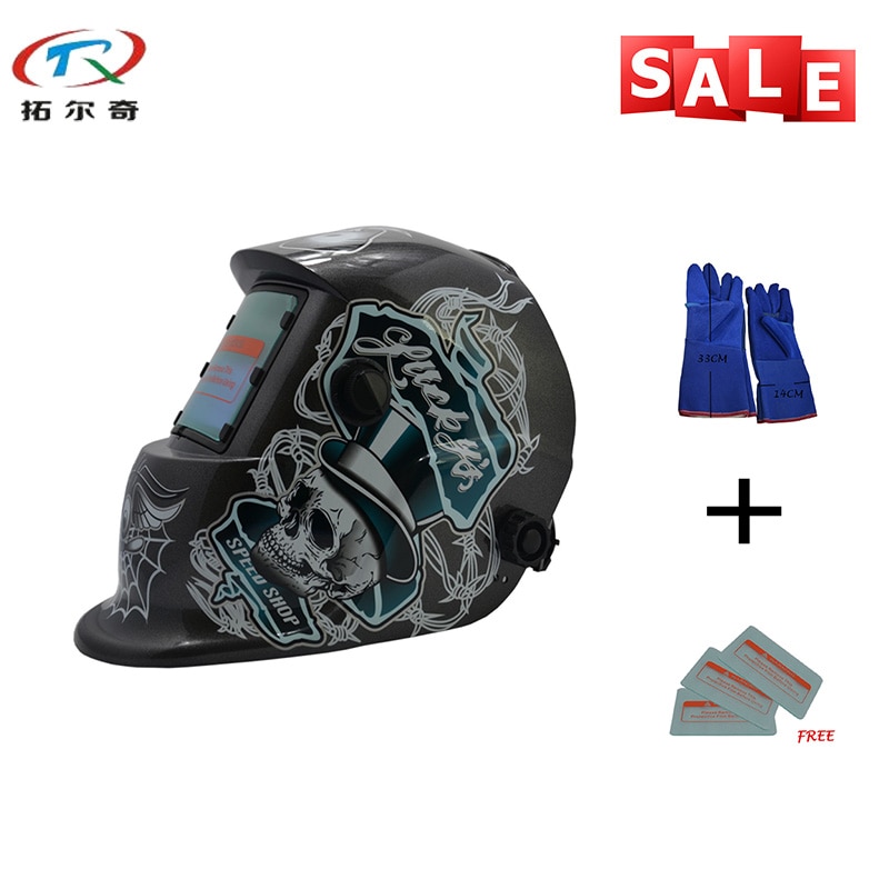 Safety Type Welding Helmet Full Face Welding Hoods Auto Darkening Welding Helmet TRQ-HD12 with 2233de -BG