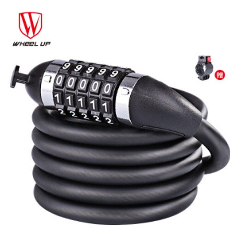 Wheelup bicycle lock anti-theft mountain bike password lock steel cable bike lock bicycle electric car lock riding accessories