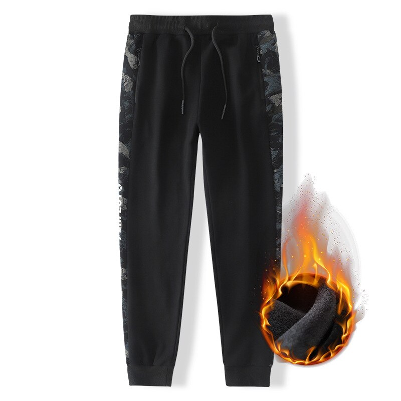 Vinter mænd sport bukser tyk fleece varm plus size løs joggingbuks løb jogger fitness træning afslappet bukse buks sportstøj: Sort / 8xl