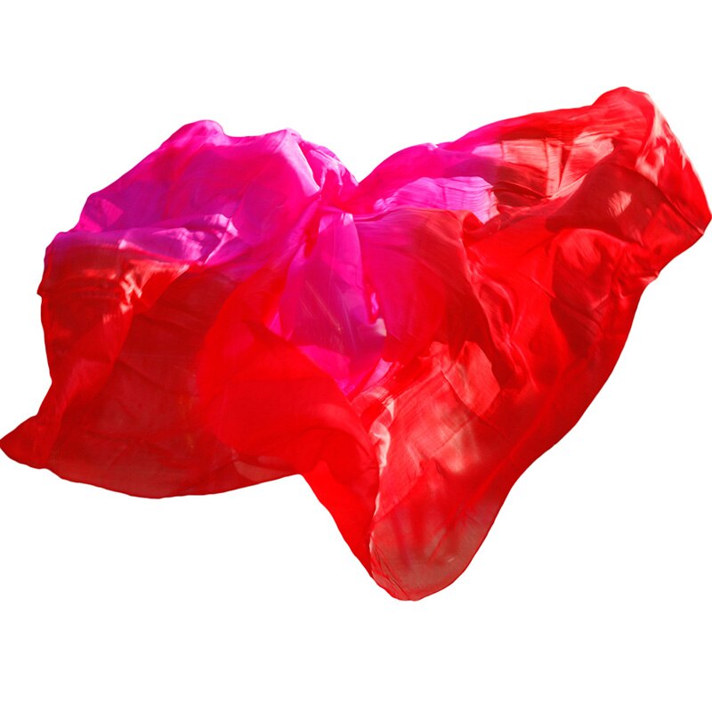 Zijde Buikdans Sluiers Shawl Sjaal Buikdans Praktijk Prestaties Zijde Veils Rose + Rood