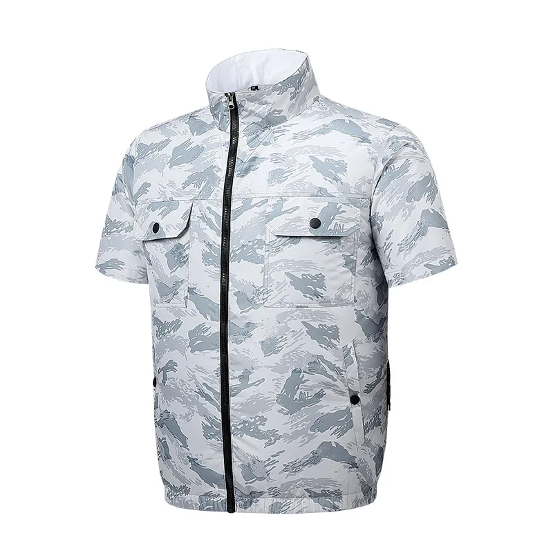 Sommer Kühle Fan Weste Frauen männer Eis Weste Camping Ladung Klimaanlage Kleidung Kühlung Weste Wandern Klettern Arbeit Jacke: XXXL / Blau