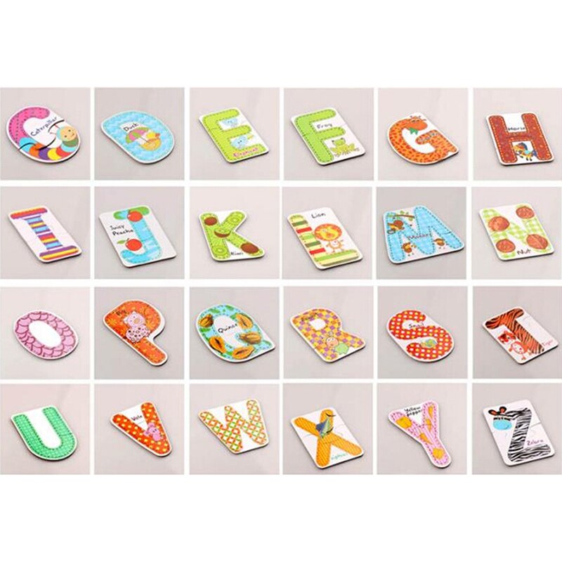 A Tot Z Letters 26 Pcs Alfabet Papieren Kaart Creatieve Cognitieve Kleurrijke Alfabet Kaart Educatief Speelgoed Voor Kinderen Letterboard