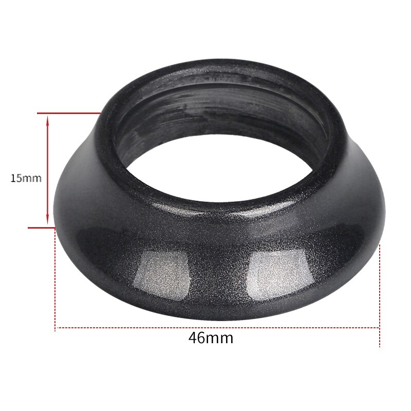 Rondelle conique de casque de vélo 8mm/15mm, entretoise de casque de vélo en carbone, fourche avant, entretoises de tige conique: Gloss 15mm