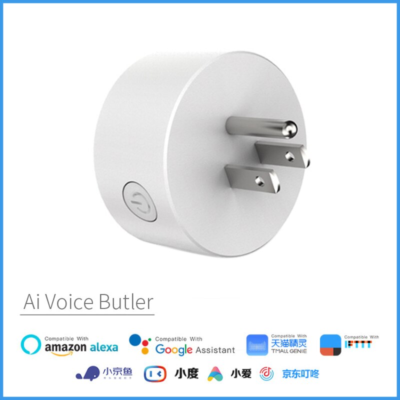 WiFi Bluetooth Mesh Smart Plug US Outlet Smart Socket Remote Control Suitable For Alexa Google Home Assistant For Hao Deng APP