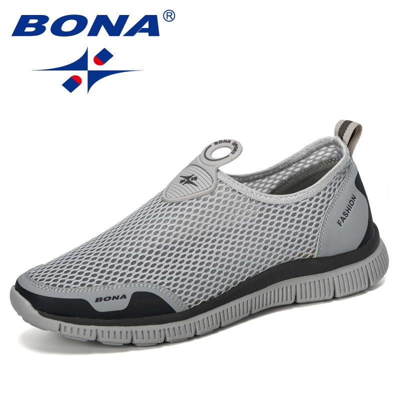 Bona mænd åndbare fritidssko krasovki mocassin kurv homme komfortable sneakers sko chaussures pour hommes mesh sko