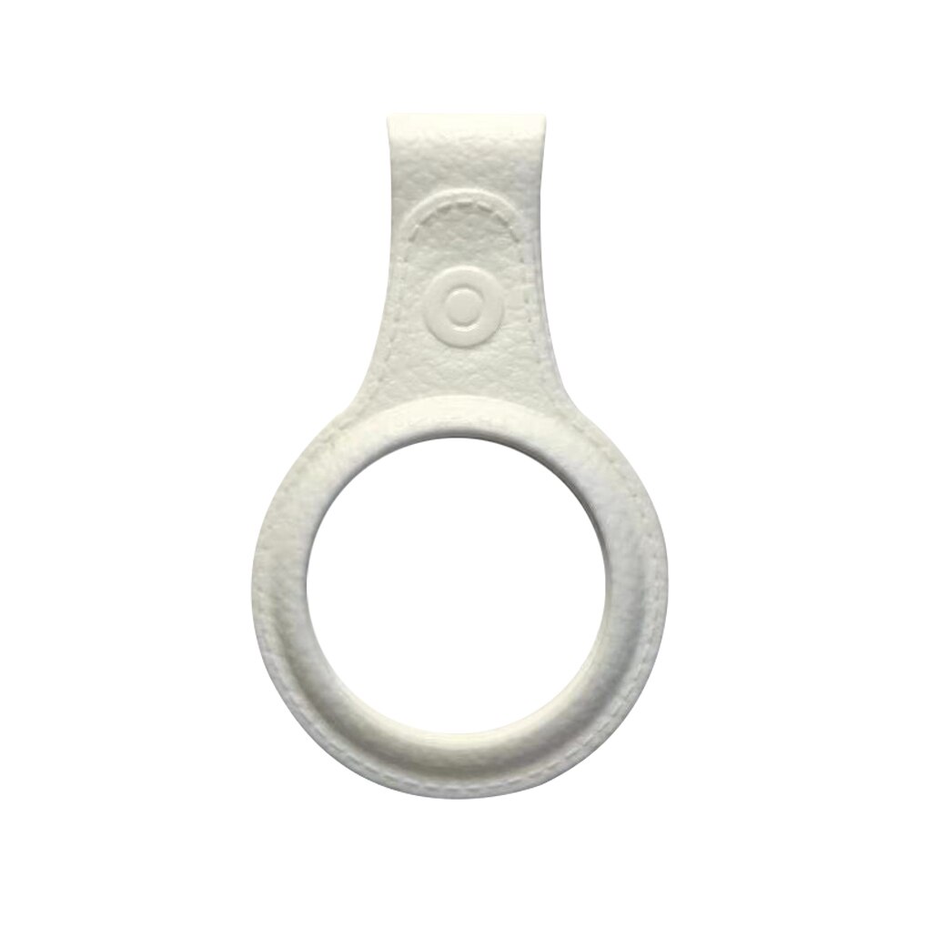Custodia in pelle di alta qualità per Apple airtag custodia protettiva per localizzatore Apple Tracker dispositivo anti-smarrimento portachiavi custodia protettiva: White