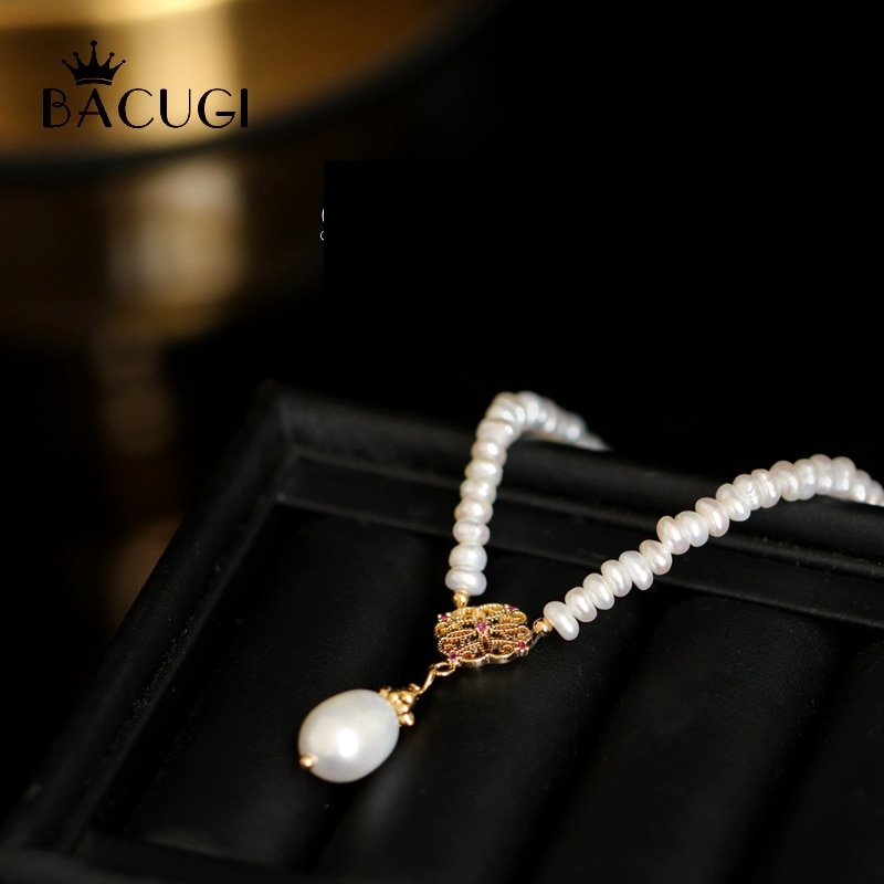 Origineel Natuurlijke Zoetwater Barok Parel Ketting Voor Vrouwen Party Wedding Party Fijne Sieraden