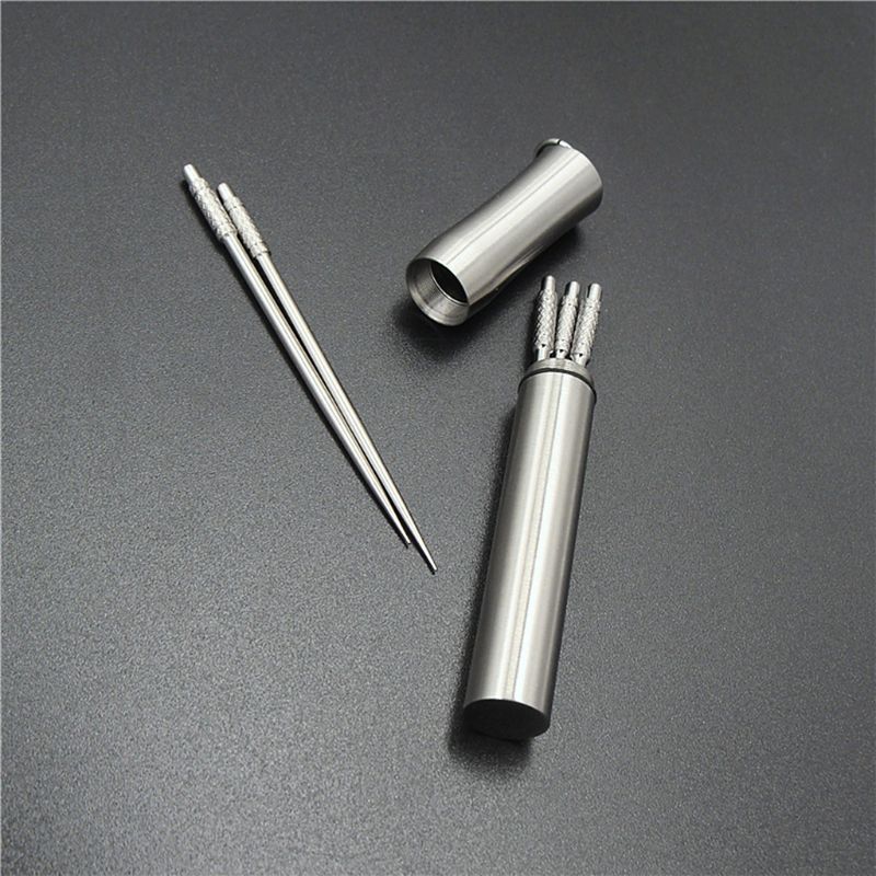 Pocket Travel Pocket Toothpick Holder Waterproof Stainless Steel Pill Case Box Container With Key Ring Titanium Alloy Toothpicks