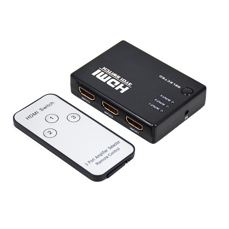 3 Port Smart HDMI Switcher Three HDMI Signal Input Switch HDMI signal output 3 cut 1 video switcher