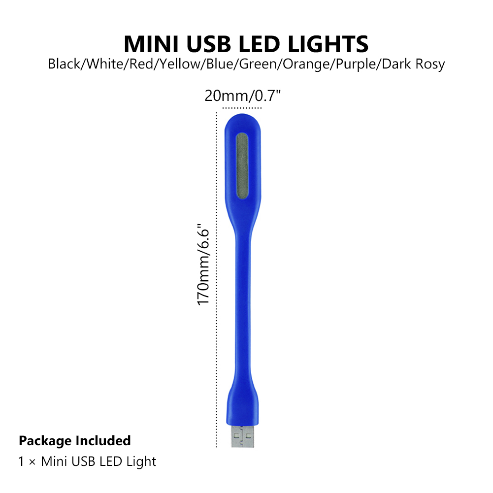 Portable USB 5V LED Reading Lamp Mini Book Light Foldable Camping Night Lights Table Lamps For Power Bank PC Notebook Laptop