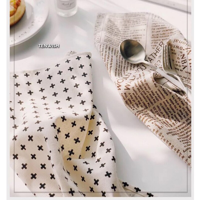 TENWISH 30*40cm Rurality Stil Serviette Delikatesse Lebensmittel Foto Requisiten Hintergrund Tuch für Hausgemachte Kochen