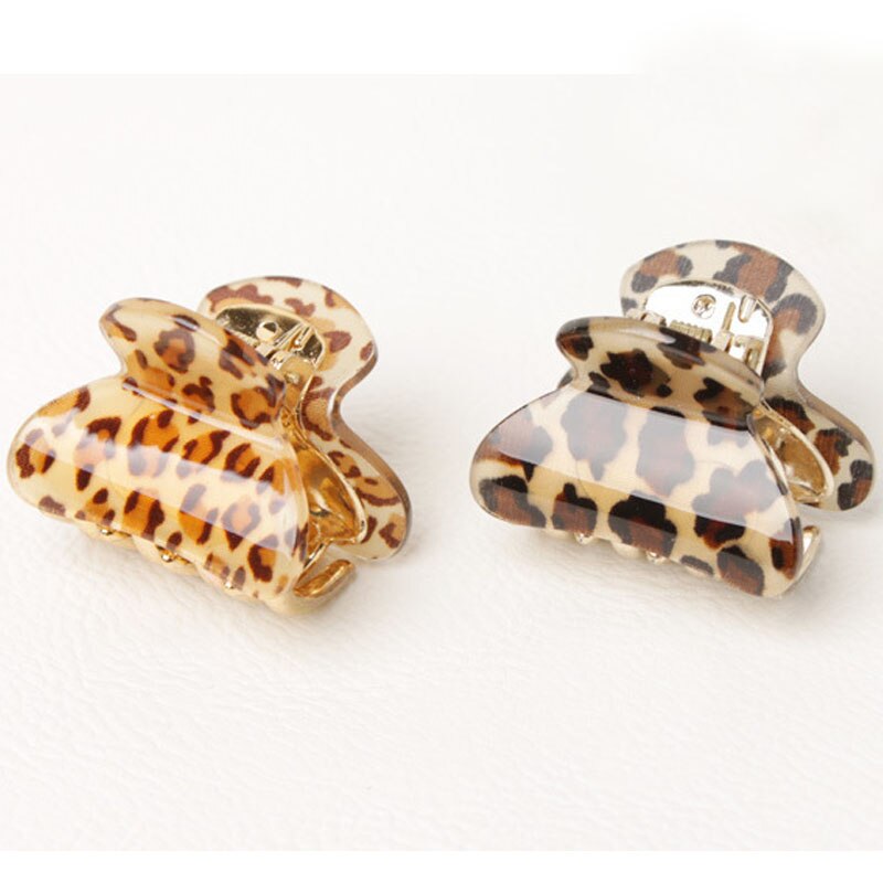 Store små plastik arcylic leopard hår kløer til kvinder hårspænder piger hårnåle klør klemme banan hår værktøj
