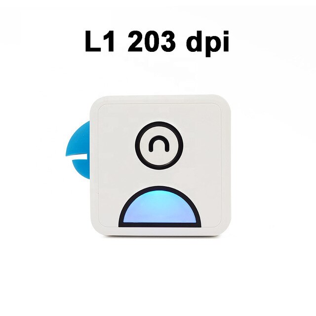 Poooli L1 L2 Pocket Thermal Printer Mini 203DPI 303DPI Bluetooth Phone Printer for Receipt Photos Label Sticker With Free APP: L1 Blue  203DPI