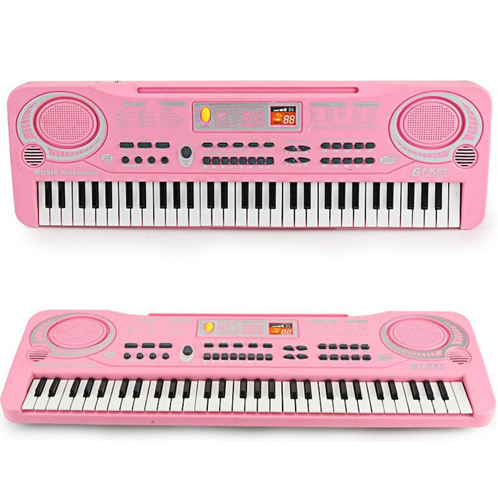 61 Keys Electronic Keyboard Musical Digital Piano with Microphone for Beginner Kids Toys Musical Game