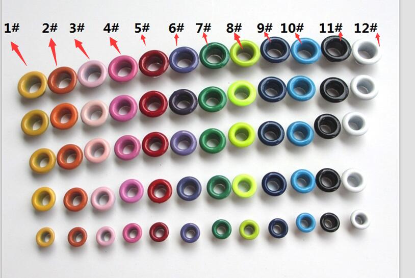 Eyelet Punch Die Tool set + 100set coated Metal eyelet rivet DIY Scrapbooking sewing garment paper label Grommet Eyelets