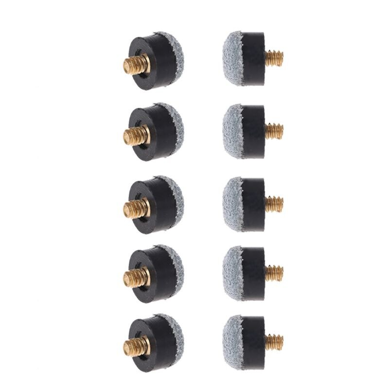 10 Pcs 13mm Schroef-Op Biljartkeu Tips Koeienhuid Vervanging Kits Onderdelen Voor Snooker