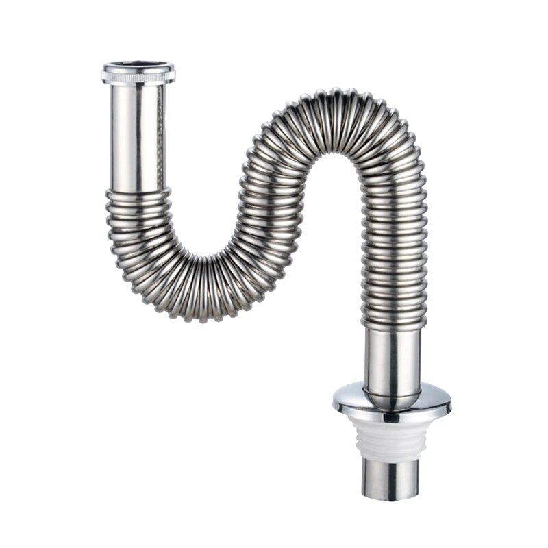 Stainless Steel Kitchen Sink Drain Pipe,For Sink Drain Sewer Floor Drain Kitchen Faucet Accessories: Default Title
