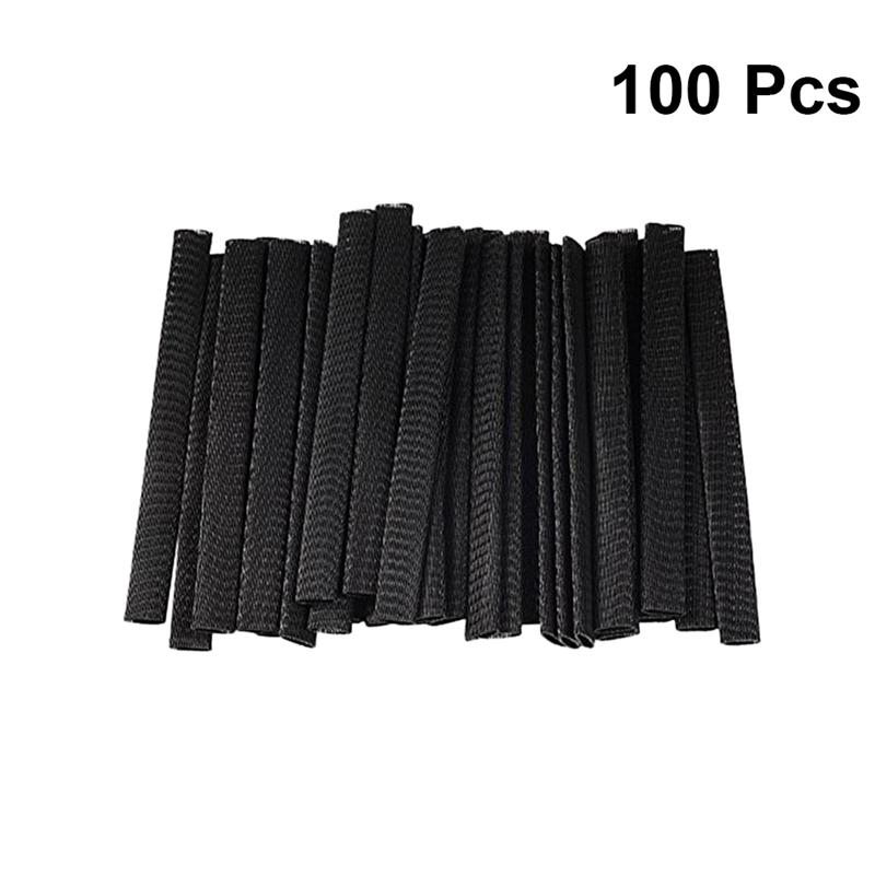 50/100pcs Makeup Brushes Net Protector Guard Elastic Mesh Beauty Make Up Cosmetic Brush Pen Cover: black 100pcs